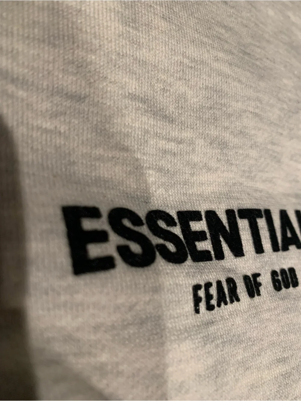 Essentials White Tee with Black ESSENTIALS Print